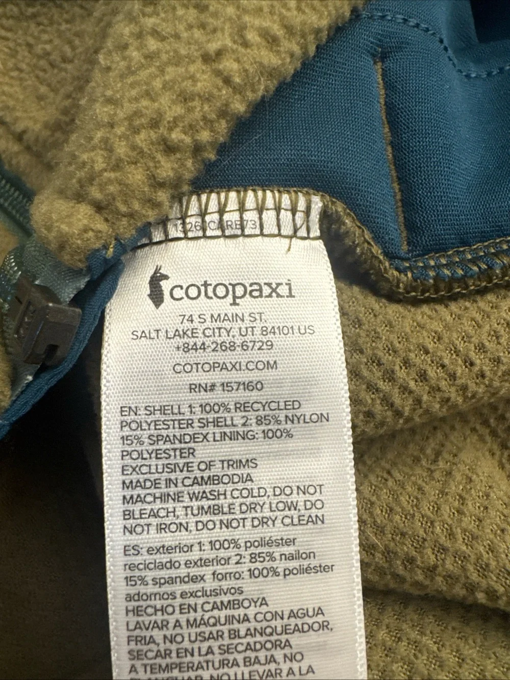 Cotopaxi Abrazo Fleece Jacket Full Zip Colorblock Hiking Outdoor Gorpcore Mens L